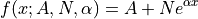 f(x; A, N, \alpha) = A + N e^{\alpha x}